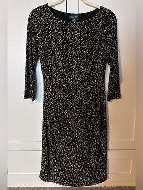 NWT Ralph Lauren Animal Print Ruched Dress - size 6